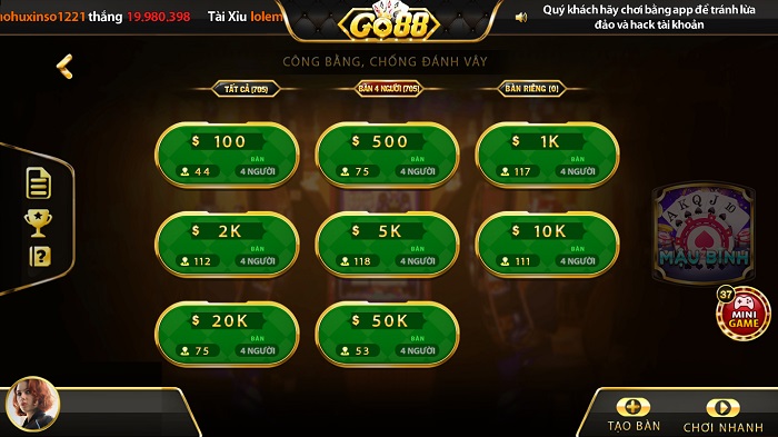 Tổng hợp các bí kíp xếp bài mậu binh cực hay tại Go88
